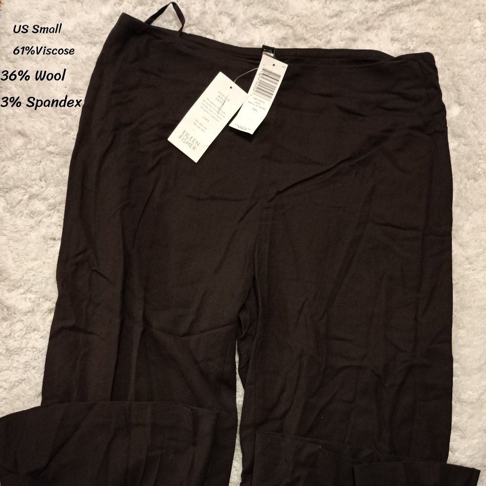 Eileen Fisher Black Wool Pants